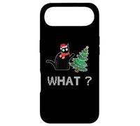 Custodia per iPhone Air Divertente gatto nero che spinge l'albero di Natale sopra il gatto Cosa?
