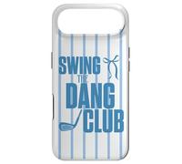 Custodia per iPhone Air Divertente Golf Swing the Dang Club Blu Golf Mom