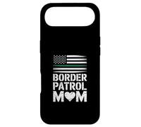 Custodia per iPhone Air Divertente mamma della pattuglia di frontiera che dice il cuore della bandiera americana
