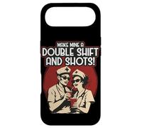Custodia per iPhone Air Divertente Vintage Infermiera Citazione Make Mine A Double Shift E Shots
