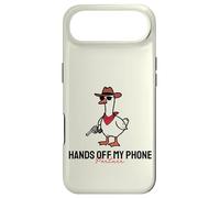 Custodia per iPhone Air Divertenti mani fuori il mio telefono carino cowboy anatra con pistola meme