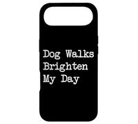 Custodia per iPhone Air Dog Walks Brighten My Day Citazioni divertenti sul cane