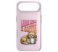 Custodia per iPhone Air dolce cane Lhasa Apso cane di leone e una tazza di caffè mattina