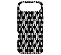 Custodia per iPhone Air Double Beehive Light Black-White Hexagon Honeycomb Pattern