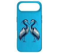 Custodia per iPhone Air Due aironi blu che formano un cuore - Bella opera d'arte di uccelli