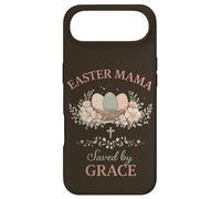 Custodia per iPhone Air Easter Mama Saved by Grace Floral Faith Citazione Design