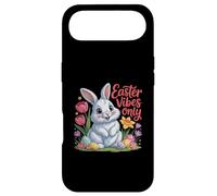 Custodia per iPhone Air Easter Vibes Only Cute Spring Bunny Eggs - Citazione positiva