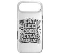 Custodia per iPhone Air Eat Sleep Code Pet Cats Repeat Funny Programmer Cat Lover
