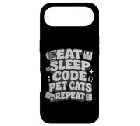 Custodia per iPhone Air Eat Sleep Code Pet Cats Repeat Funny Programmer Cat Lover