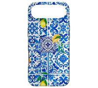 Custodia per iPhone Air Estate blu mediterraneo stile italiano ispirato arte limone