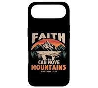 Custodia per iPhone Air Faith Can Move Mountains Retro Sunset Bible Verse Christian