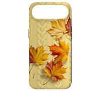 Custodia per iPhone Air Fall Leaves on Yellow Knitted Print Phone Accessories