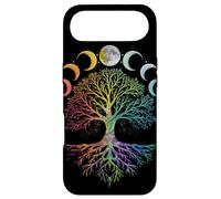 Custodia per iPhone Air Fasi della Luna Albero della Vita Colorato Vintage Retro Vibe