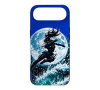 Custodia per iPhone Air Female Anime Ninja Warrior with Swords Under Full Moon