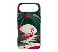 Custodia per iPhone Air Fenicottero che cammina sotto le palme ad arco