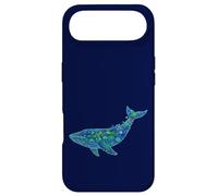 Custodia per iPhone Air Floral Whale Blue Humpback Botanical Flowers Ocean Nature