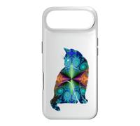 Custodia per iPhone Air Fractal Cat Silhouette Colorful Abstract Art