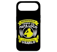 Custodia per iPhone Air Funny Advertencia Tengo Un Papa Loco Y No Me Da Miedo Usarlo