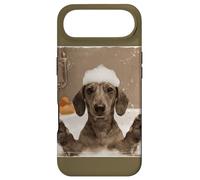 Custodia per iPhone Air Funny Bathtub Dog Dachshund Selfie