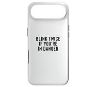 Custodia per iPhone Air Funny Blink Twice If You're In Danger Joke