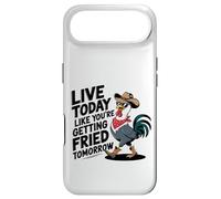 Custodia per iPhone Air Funny Chicken Live Today Like You Get Fried Domani