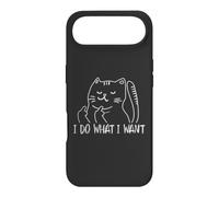 Custodia per iPhone Air Funny I do what I want cat flipping the bird offensive
