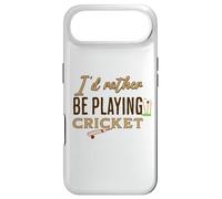 Custodia per iPhone Air Funny I'd rather be playing Cricket Player Team