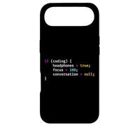 Custodia per iPhone Air Funny Joke Programming If Coding Headphones Focus T-Shirt