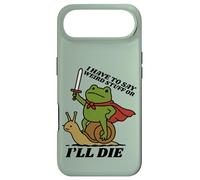 Custodia per iPhone Air Funny Knight I Have to Say Weird Stuff Or I'll Die Frog