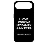 Custodia per iPhone Air Funny Love Cooking My Family Use Commas Save Lives | Pun