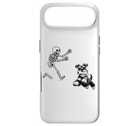 Custodia per iPhone Air Funny Miniature Schnauzer che corre Skeleton Halloween