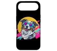 Custodia per iPhone Air Funny Retro Vintage 80s Blue Merle Australian Shepherd Lover