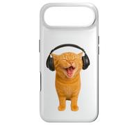 Custodia per iPhone Air Funny Silly Cat With Headphones Singing Cat Meme Karaoke