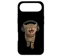 Custodia per iPhone Air Funny Silly Cat With Headphones Singing Cat Meme Karaoke