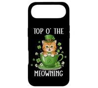 Custodia per iPhone Air Funny St Patricks Cat Top of Meowning Coffee Cats St Paddys
