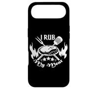 Custodia per iPhone Air Funny Text I Rub My Meat BBQ Dad Offset Smoker Pit Accessorio