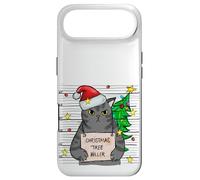 Custodia per iPhone Air Funny True Crime Christmas Cat Dad Grumpy Serial Killer Cat