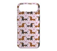 Custodia per iPhone Air Funny Womens Girls Pink Black & Tan Dachshund Lover Pattern