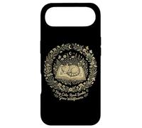 Custodia per iPhone Air Gatto addormentato Libro Wildflower Funghi Ghirlanda Estetica