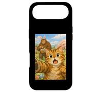 Custodia per iPhone Air Gatto di Pasqua Selfie con Bigfoot Kawaii Carino Gattino Sasquatch