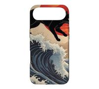 Custodia per iPhone Air Gatto giapponese che cammina sopra la grande onda Hokusai
