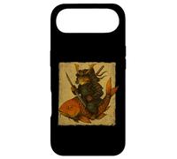 Custodia per iPhone Air Gatto giapponese Equitazione Koi Pesce Ukiyo-e Samurai Woodblock Art