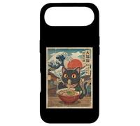 Custodia per iPhone Air Gatto Nero Mangiare Ramen giapponese Ukiyo-e Grande Wave Art