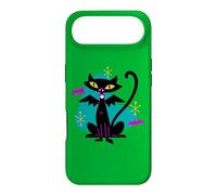 Custodia per iPhone Air Gatto nero vampiro retrò Atomic Age Mid-Century con ali di pipistrello