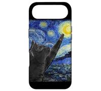 Custodia per iPhone Air Gatto Notte Stellata Van Gogh
