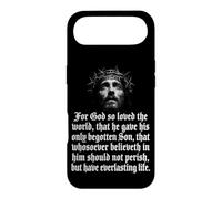 Custodia per iPhone Air Gesù con Corona di Spine Giovanni 3:16 Y2K Grunge Grafica
