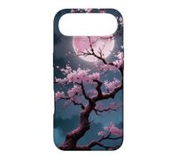 Custodia per iPhone Air Giapponese Rosa Luna Cherry Blossom Sakura Albero Mezzanotte