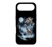 Custodia per iPhone Air Giraffa che ulula alla luna anni '90 Retro Safari Animal