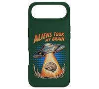 Custodia per iPhone Air Gli alieni mi hanno rubato il cervello, opera d'arte retrò con UFO