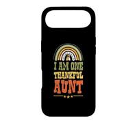 Custodia per iPhone Air Gnomo arcobaleno con scritta "I Am One Thankful Aunt"